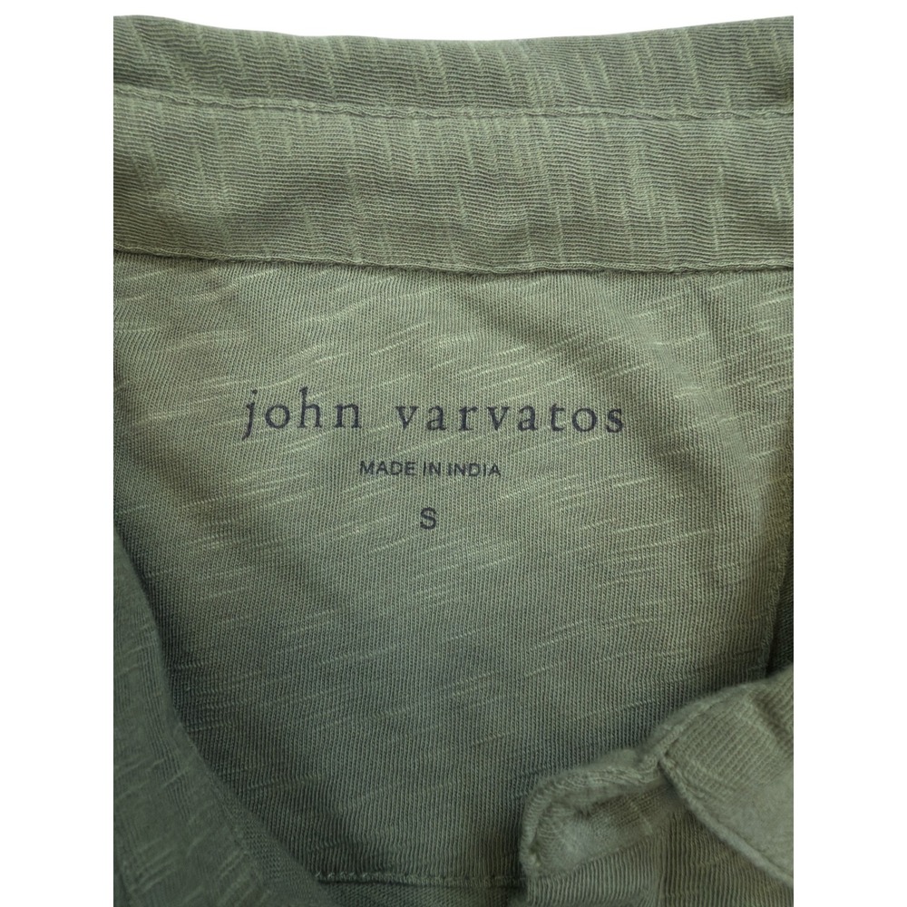 John Varvatos Polo Shirt Men's‎ XL Olive Green Organic Cotton Designer Casual - Picture 3 of 6